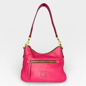 Dooney & Bourke Florentine Small Hobo Fuchsia Pink Leather